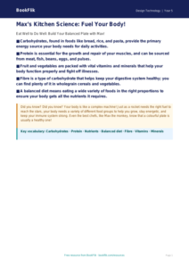 Free Cooking Nutrition Poster | Year 5 | Design Technology | BookFlik