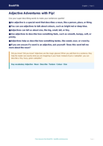 Free Adjectives Poster | Year 1 | English | BookFlik