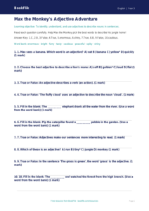 Free Adjectives Quiz | Year 3 | English | BookFlik