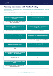 Free Apostrophes Flashcards | Year 5 English | BookFlik