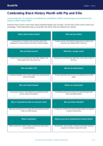 Black History Month Flashcards for Year 1 | Australian Curriculum