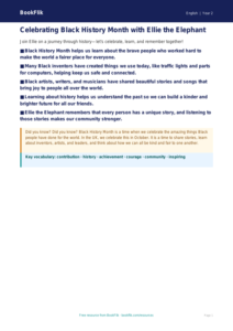 Black History Month Classroom Poster | Year 2 English | BookFlik