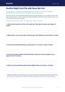 Free Bonfire Night Template | Foundation | English | BookFlik