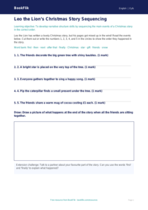Free Christmas Story Activity Sheet | Foundation | English | BookFlik