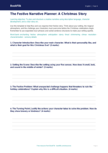 Free Christmas Story Template | Year 4 | English | BookFlik