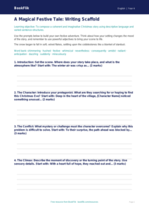Free Christmas Story Writing Frame | Year 4 | English | BookFlik