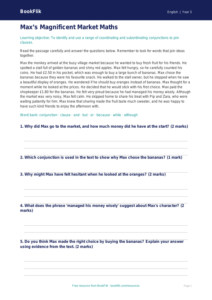 Free Conjunctions Comprehension | Year 3 | English | BookFlik
