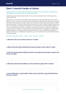 Creative Writing Comprehension Year 2 | Free Australian Curriculum Resources