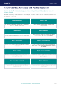 Creative Writing Flashcards for Year 2 | Australian Curriculum English
