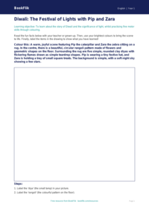 Free Diwali Story Colouring Page | Year 1 | English | BookFlik