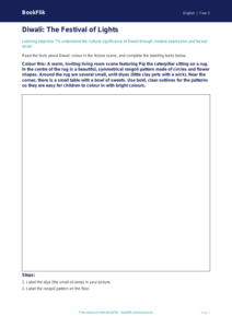 Free Diwali Story Colouring Page | Year 2 | English | BookFlik