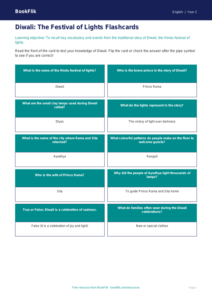 Free Diwali Story Flashcards | Year 2 | English | BookFlik