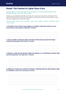 Free Diwali Story Template | Year 4 | English | BookFlik