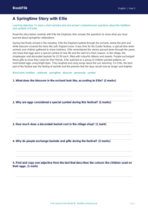 Free Easter Story Track Sheet | Year 2 | English | BookFlik