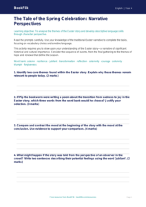 Free Easter Story Worksheet | Year 4 | English | BookFlik