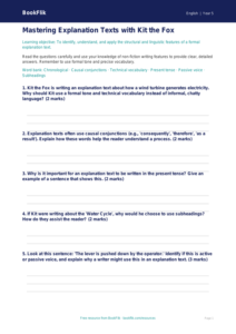 Free Explanation Texts Worksheet | Year 5 | English | BookFlik