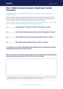 Free Fronted Adverbials Activity Sheet | Year 5 | English | BookFlik