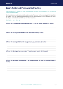 Free Handwriting Activity Sheet | Foundation | English | BookFlik