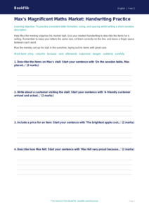 Free Handwriting Writing Frame | Year 2 | English | BookFlik