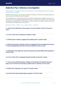 Free Inference Quiz | Year 4 | English | BookFlik