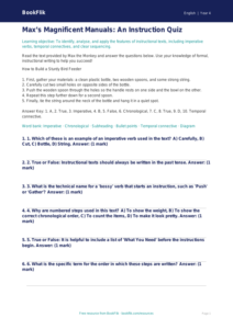 Free Instructions Quiz | Year 4 | English | BookFlik