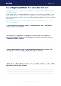 How to Write Instructions Template | Year 5 English | BookFlik