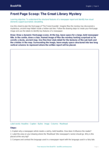 Free Newspaper Writing Drawing Sheet | Year 4 | English | BookFlik