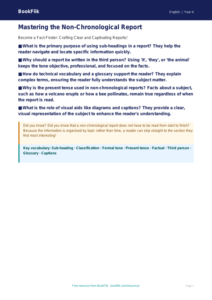 Free Non Chronological Reports Poster | Year 4 | English | BookFlik
