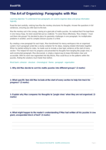 Free Paragraphs Comprehension | Year 4 | English | BookFlik
