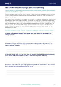 Free Persuasive Writing Track Sheet | Year 4 | English | BookFlik
