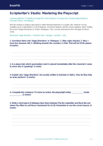 Free Playscripts Activity Sheet | Year 5 | English | BookFlik