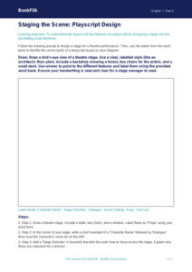 Free Playscripts Drawing Sheet | Year 5 | English | BookFlik
