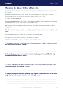 Free Playscripts Track Sheet | Year 5 | English | BookFlik