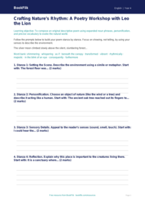 Free Poetry Writing Frame | Year 4 | English | BookFlik
