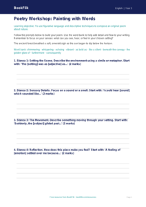 Free Poetry Writing Frame | Year 5 | English | BookFlik
