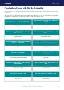 Free Punctuation Flashcards | Year 1 | English | BookFlik