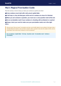 Free Punctuation Poster | Year 1 | English | BookFlik