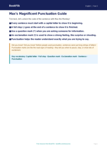 Free Punctuation Poster | Year 2 | English | BookFlik