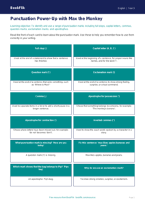 Free Punctuation Flashcards | Year 3 | English | BookFlik