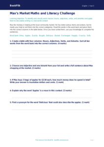 Free Reading Comprehension Activity Sheet | Year 5 | English | BookFlik