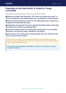 Free Report Writing Poster | Year 5 | English | BookFlik