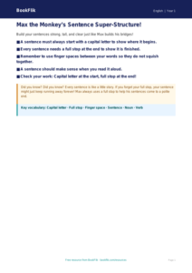 Free Sentence Structure Poster | Year 1 | English | BookFlik