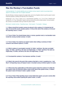Free Speech Marks Quiz | Year 5 | English | BookFlik