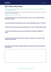 Free Spelling Worksheet | Foundation | English | BookFlik