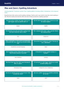 Free Spelling Flashcards | Year 2 | English | BookFlik