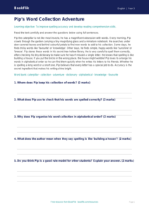 Free Spelling Comprehension | Year 3 | English | BookFlik