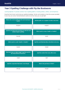 Year 3 Spelling Flashcards | Australian Curriculum English | BookFlik