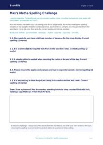 Free Spelling Activity Sheet | Year 5 | English | BookFlik