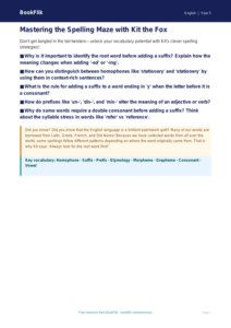 Free Spelling Poster | Year 5 | English | BookFlik
