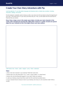 Free Stories Drawing Sheet | Year 1 | English | BookFlik